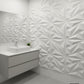 3D White Abstract Flowing Vertical Lines Wall Panel