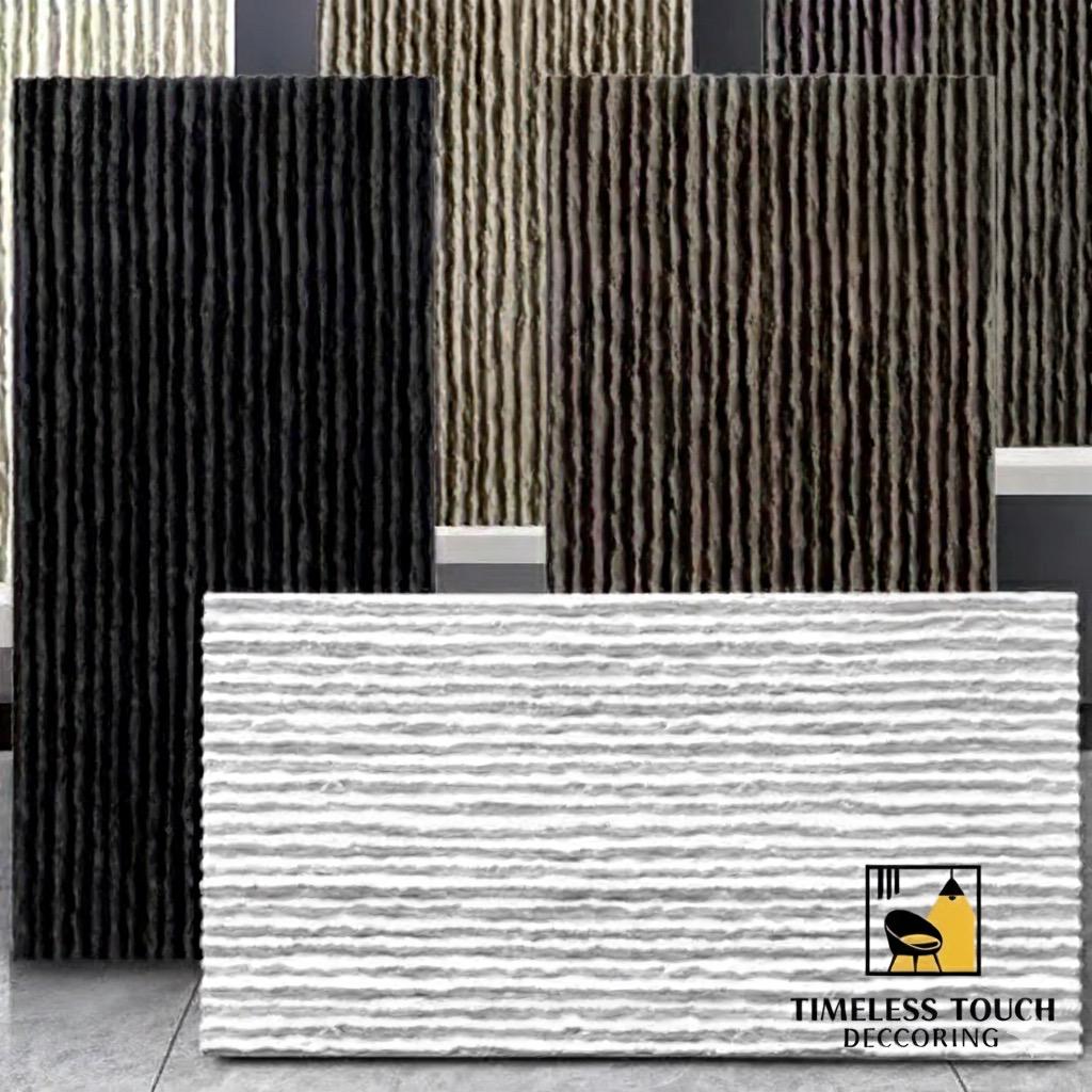 3D Faux Split-Face Stacked Stone Panel - Desert Beige