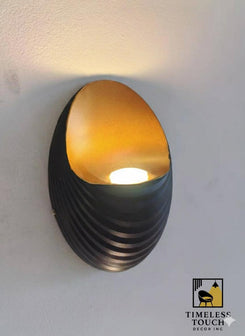 Modern Black V-Shape LED Up/Down Wall Sconce (Dual X-Beam Light)