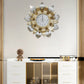 Large Multi-Tone Metallic Flower Wall Clock