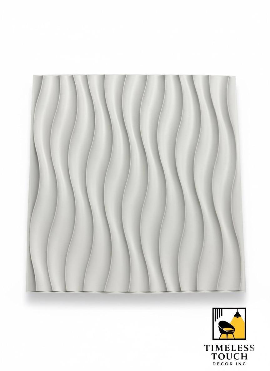 3D White Maple Leaf Sculpted Wall Panel (Nature / Botanical)