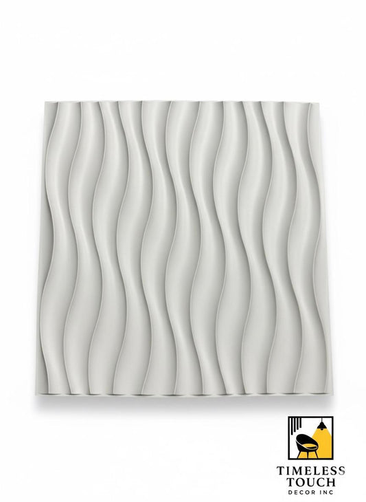 3D White Maple Leaf Sculpted Wall Panel (Nature / Botanical)