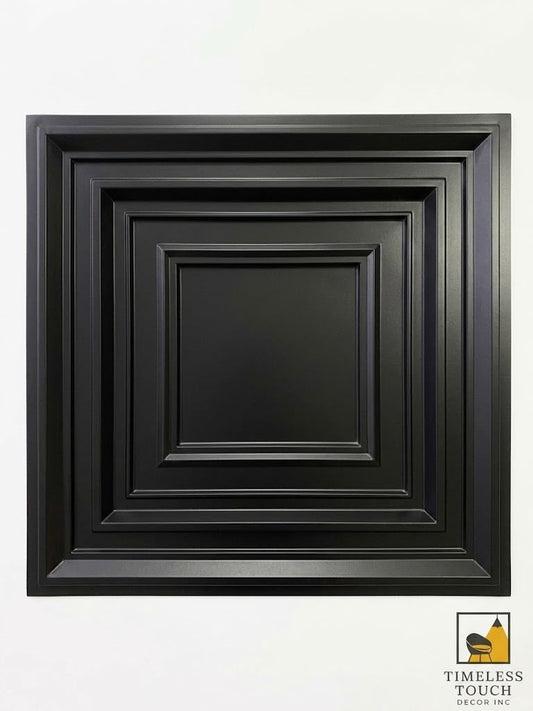 Black Modern Square Decorative Ceiling Panel