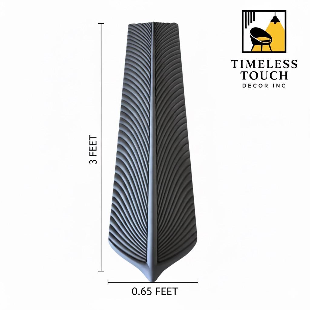 Glam Coastal Sand and Silver Ginkgo Leaf 3D Wall Art (HG-9588)