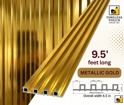 Luxury Polished Gold Fluted Wall Panel (High-Gloss Metallic Slat)