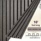3D Fluted Wall Panel - Contemporary Gray Faux Wood Grain (Vertical Slats)