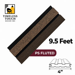 Brown Marble PS Fluted Panel – 9' × 6.2"