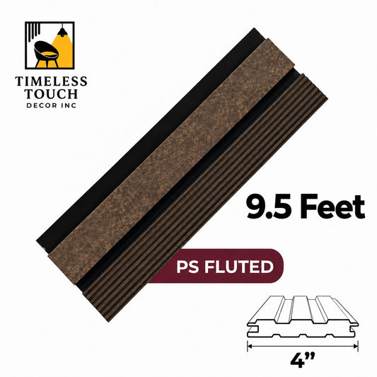 Brown Marble PS Fluted Panel – 9' × 6.2"