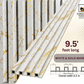 Luxury White Fluted Wall Panel with Metallic Gold Veining (Marble Effect)