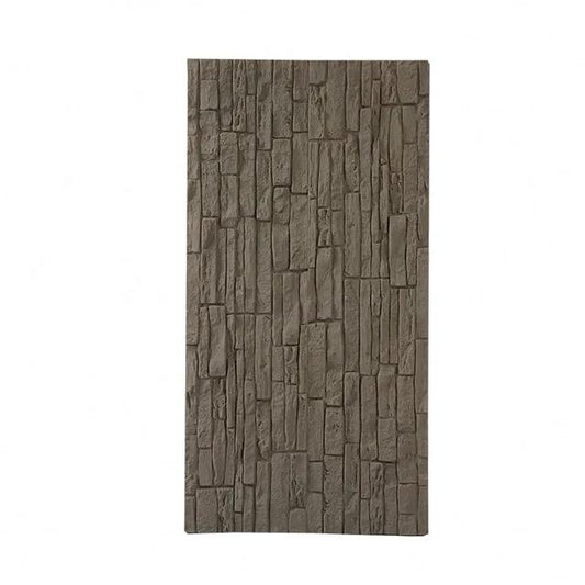 3D Faux Stacked Slate Vertical Panel (Pale Gray/Off-White)