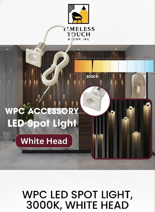WPC Accessory LED Spot Light - 3000K Warm White (White Head)