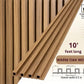 3D Fluted Wall Panel - Natural Teak Faux Wood Grain (Vertical Slats)