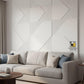3D White Geometric Crystal Multi-Facet Wall Panel