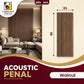 Faux Walnut Wood Grain Slat Wall Panel (Medium Brown / Acoustic Style) 2x9 Feet