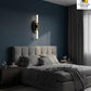 Modern Black & Gold LED Wall Sconce (Single Ring Crystal Effect)