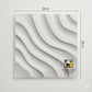 3D White Interlocking Geo-Shatter Wall Panel (Abstract Triangular Texture)