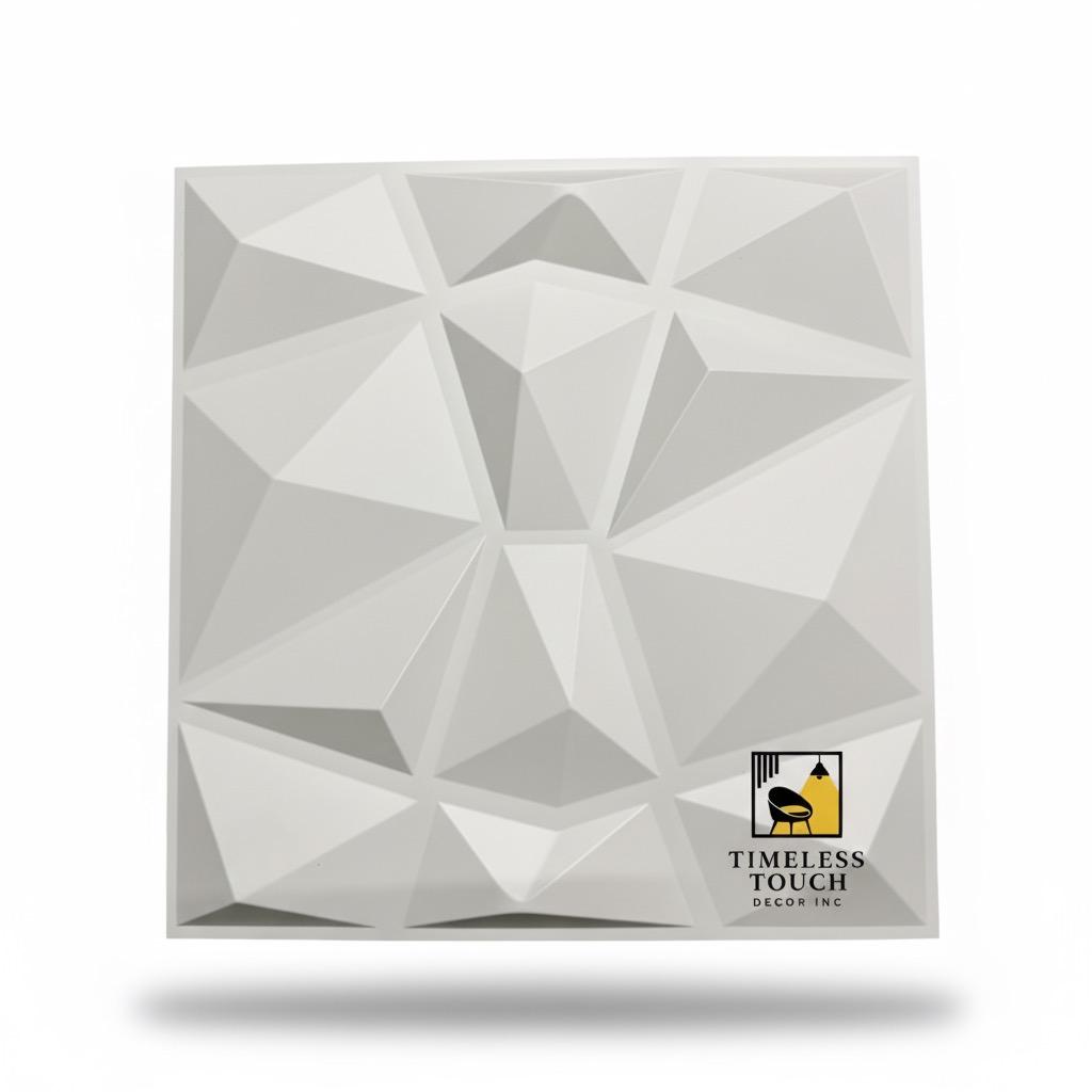 3D White Starburst / Compass Geometric Wall Panel