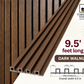 3D Fluted Wall Panel - Rustic Walnut Faux Wood Grain (Vertical Slats)