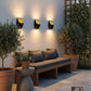 Modern Black V-Shape LED Up/Down Wall Sconce (Dual X-Beam Light)