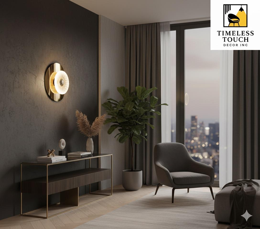 Modern Organic Gold LED Wall Sconce (Textured Accent Light)