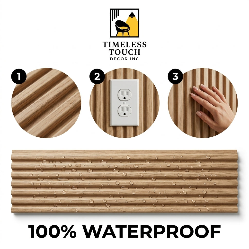Wood Grain PS Fluted Wall Panel – 9ft x 6.2