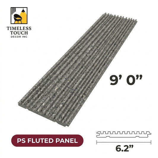 Modern Grey Fluted Wall Panel – Contemporary Interior Panel