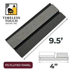 Modern Black Fluted Wall Panel – YT1207-6