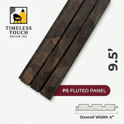 (Dark Walnut / Geometric Wood Grain Panel)