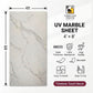 Carrara White UV Marble Sheet 4 x 8 fts