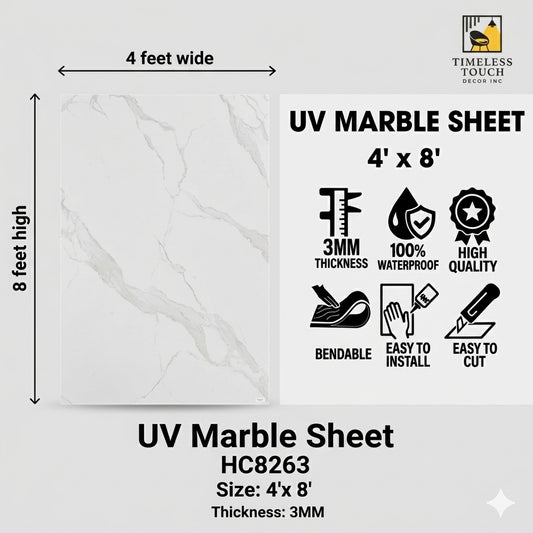 UV Marble Sheets, Royal Steak ( 4ft x 8ft )