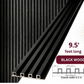 Black Wood WPC Fluted Wall Panel – 10 FT Decorative Waterproof Interior Wall Cladding