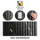 Luxury Black Fluted Panel with Abstract Gold Marble Veining