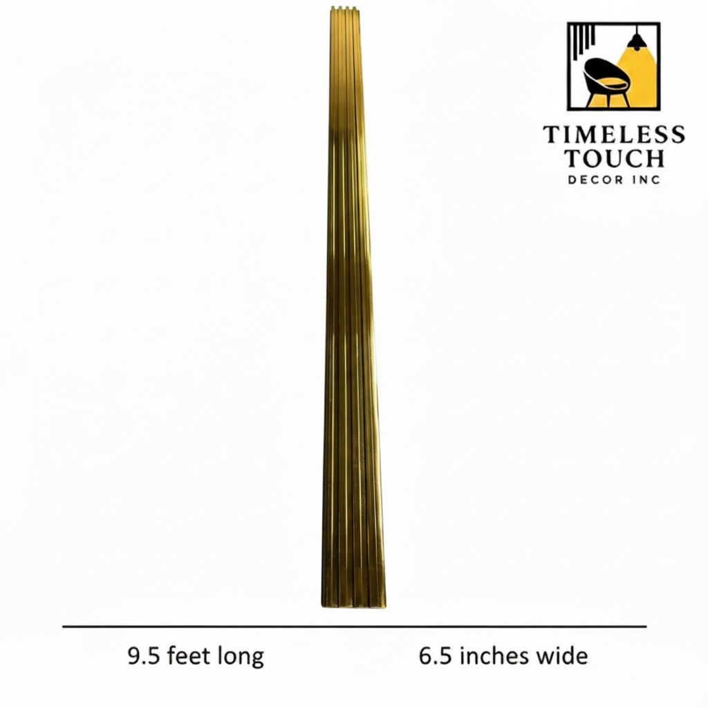 Luxury Polished Gold Fluted Wall Panel (High-Gloss Metallic Slat)