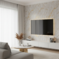 Luxury White Fluted Wall Panel with Metallic Gold Veining (Marble Effect)
