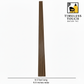 3D Fluted Wall Panel - Classic Brown Faux Oak Wood Grain (Vertical Slats)