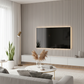 3D Fluted Wall Panel - Coastal Gray Faux Wood Grain (Vertical Slats)
