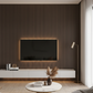 3D Fluted Wall Panel - Dark Walnut Faux Wood Grain (Vertical Slats)
