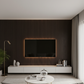 3D Fluted Wall Panel - Rich Espresso Faux Wood Grain (Vertical Slats)