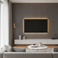 Modern Charcoal Fluted Wall Panel with Marble Veining (Vertical Slats)