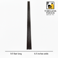 3D Fluted Wall Panel - Rich Espresso Faux Wood Grain (Vertical Slats)