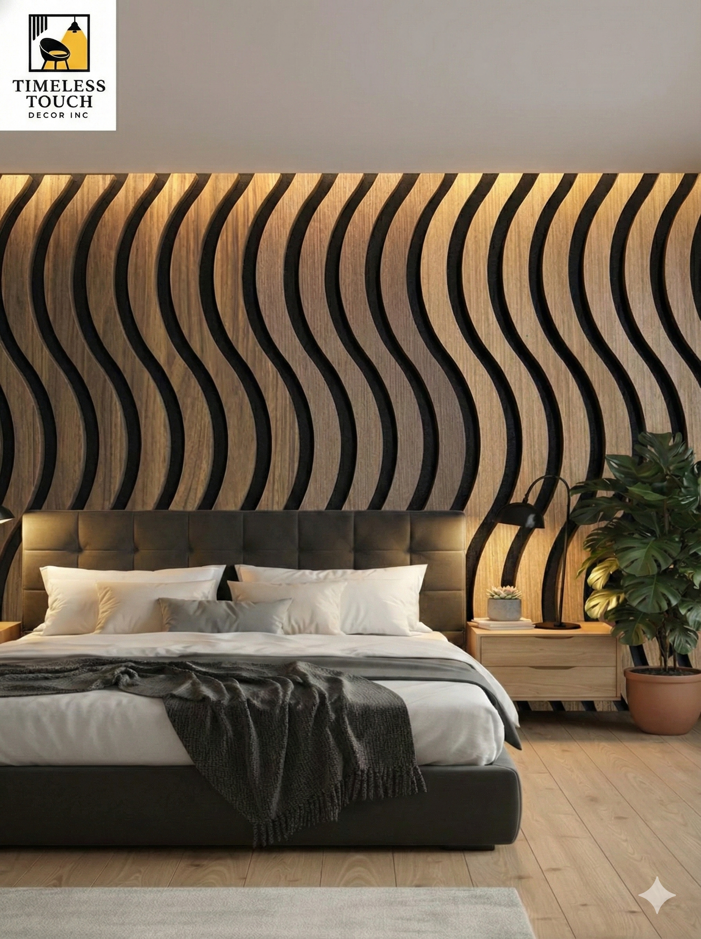 Modern Light Oak Fluted Wall Panel (Acoustic Slat Design)