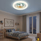 Modern Kids' Celestial LED Ceiling Light with Moon & Stars (Fluted Trim)