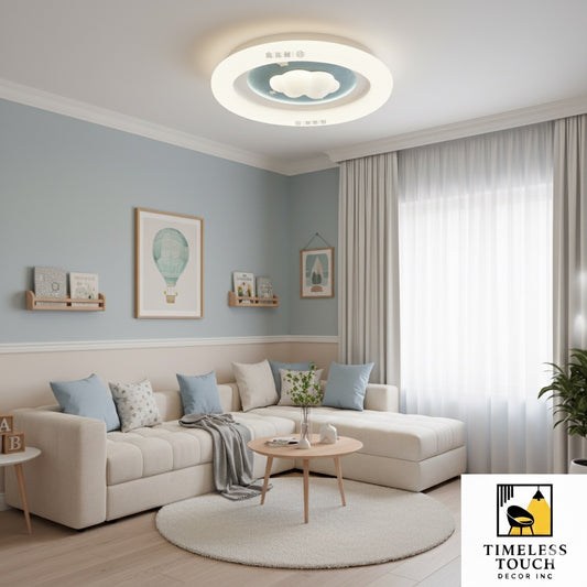 Modern Kids' LED Cloud & Sky Ceiling Light (Round/Nursery Fixture)