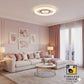 Luxury Round Crystal Flower LED Ceiling Light (Pink Center)
