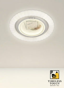 Kids' Heart-Themed LED Ceiling Light (Pink & White)