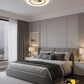 Modern Scalloped LED Ceiling Light with Crystal & Gold Detail