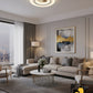 Modern Scalloped LED Ceiling Light with Crystal & Gold Detail