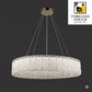 Luxury Round Crystal Flower LED Ceiling Light (Pink Center)