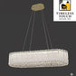 Luxury Oval Waterfall Crystal Chandelier (Gold Finish)