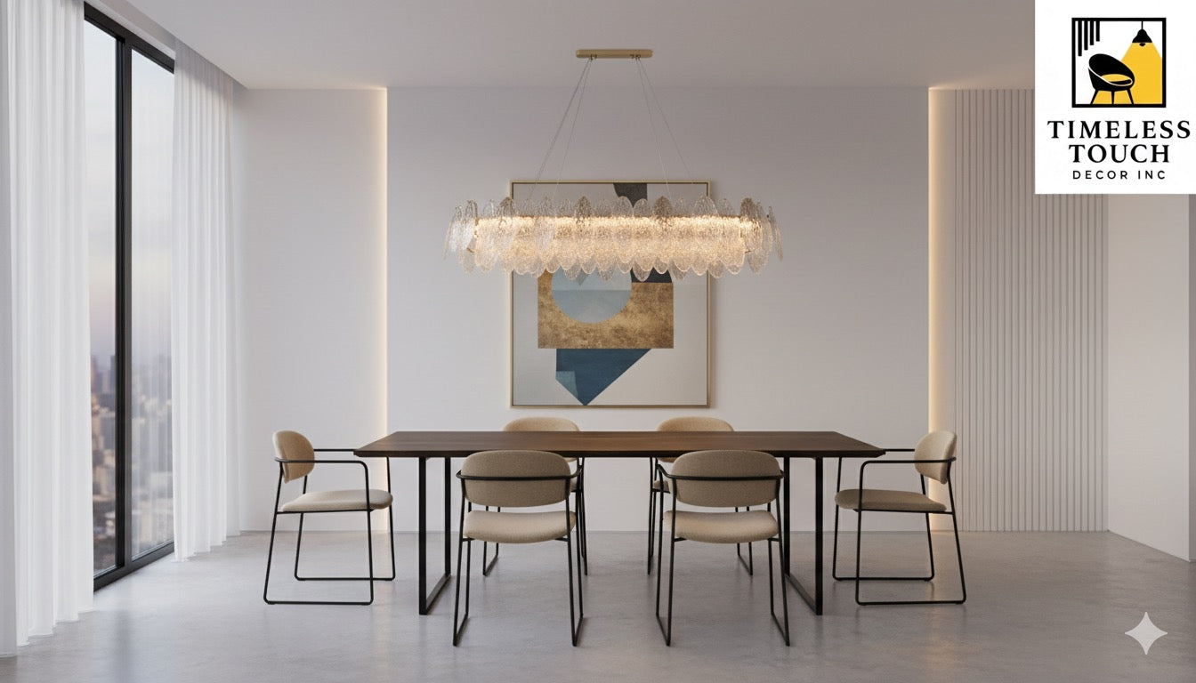 lLuxury Two-Tier Round Crystal Waterfall Chandelier (Gold Finish)